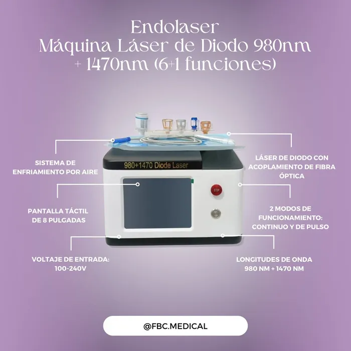 Endolaser 980nm + 1470nm 6 en 1