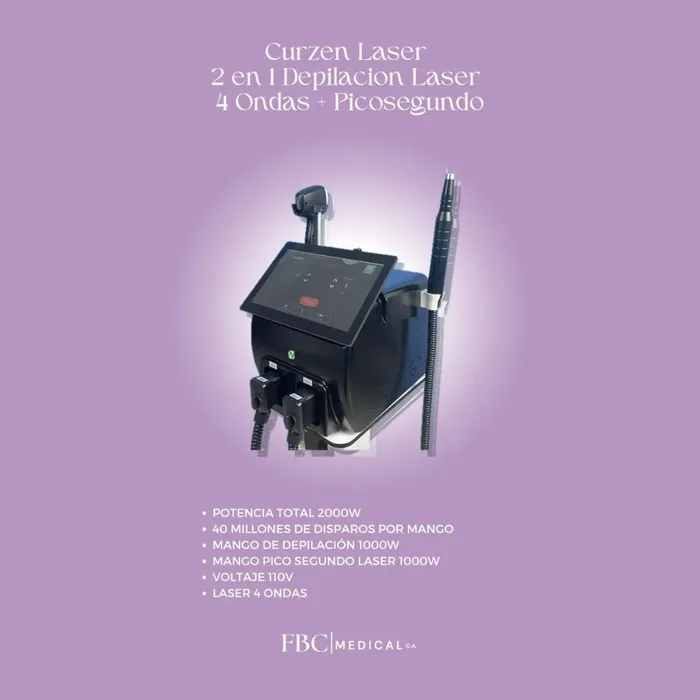 Curzen Laser Gold 2 en 1 Depilación + Pico Láser