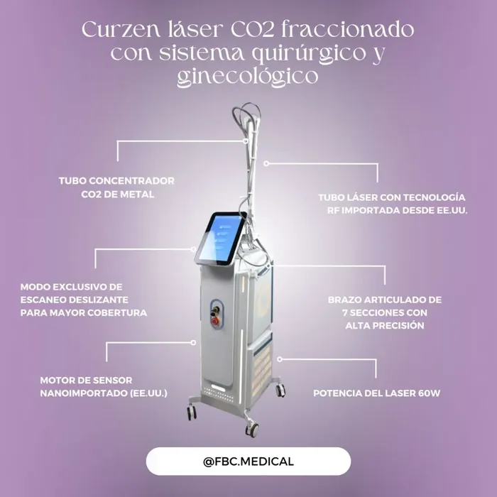 Curzen Láser CO₂ Fraccionado con Sistema Quirúrgico y Ginecológico