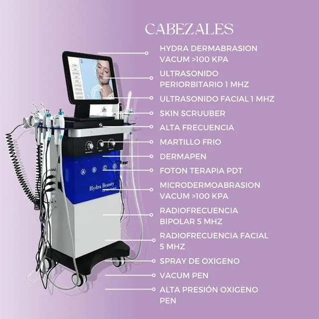 Máquina Profesional Hidrofacial 14 en 1 y 18 en 1