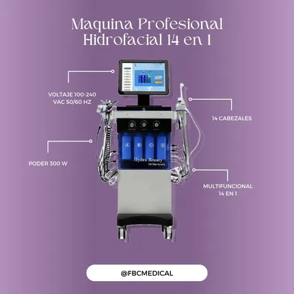 Máquina Profesional Hidrofacial 14 en 1 y 18 en 1