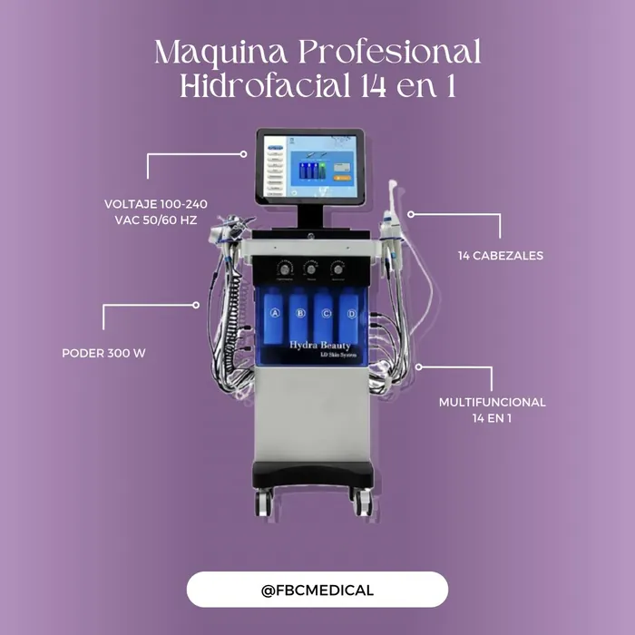 Máquina Profesional Hidrofacial 14 en 1 y 18 en 1
