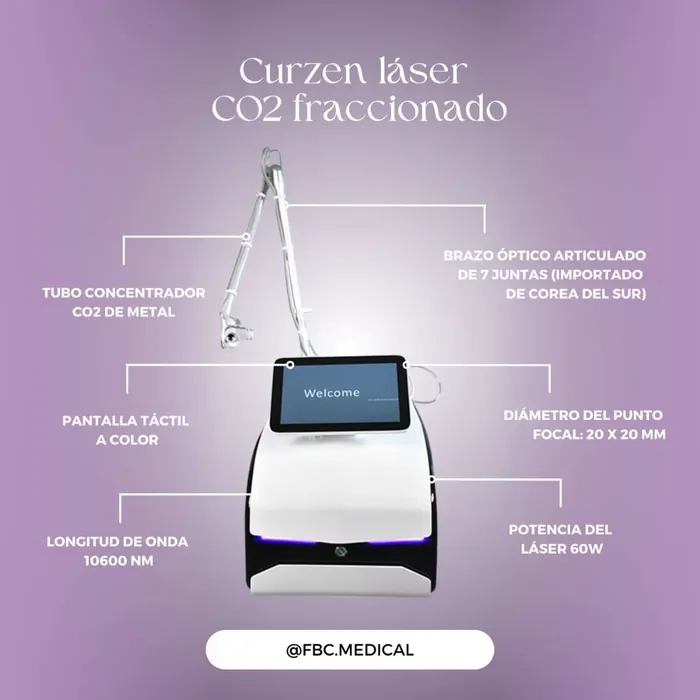 Curzen Láser CO₂ Fraccionado con Sistema Quirúrgico y Ginecológico