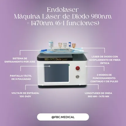 Endolaser 980nm+1470nm 6en1